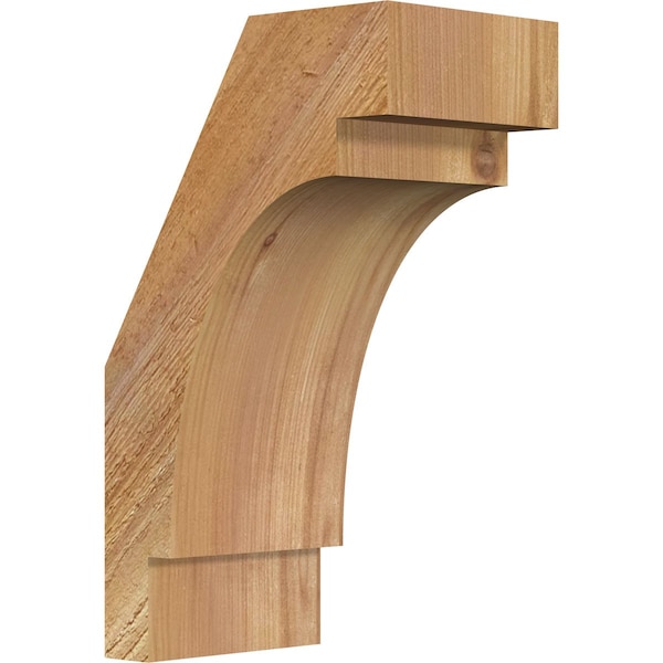 Ekena Millwork 4"W x 6"D x 10"H Merced Rough Sawn Knee Brace, Western Red Cedar BRC04X06X10MRC00RWR - main